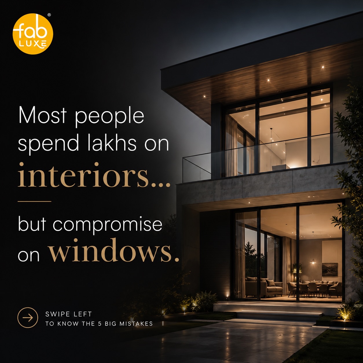 Modern homes deserve better than ordinary windows.
Most homeowners focus on interiors, marble & lightingβ¦
but windows impact:
β’ Aesthetics
β’ Ventilation
β’ Insulation
β’ Long-term maintenance
At FABLUXE, we believe premium spaces deserve premium detailing.
π SCO 148-149, Panchkula Shopping Complex, Dhakoli, Zirakpur, Mohali
π 9888819882 | 9888819822
π© DM us: @fabluxeindia
FABLUXE
Premium Aluminium Windows & Slim Partitions
Serving Chandigarh Tricity
#Fabluxe #LuxuryHomes #AluminiumWindows #ModernArchitecture #SlimPartitions