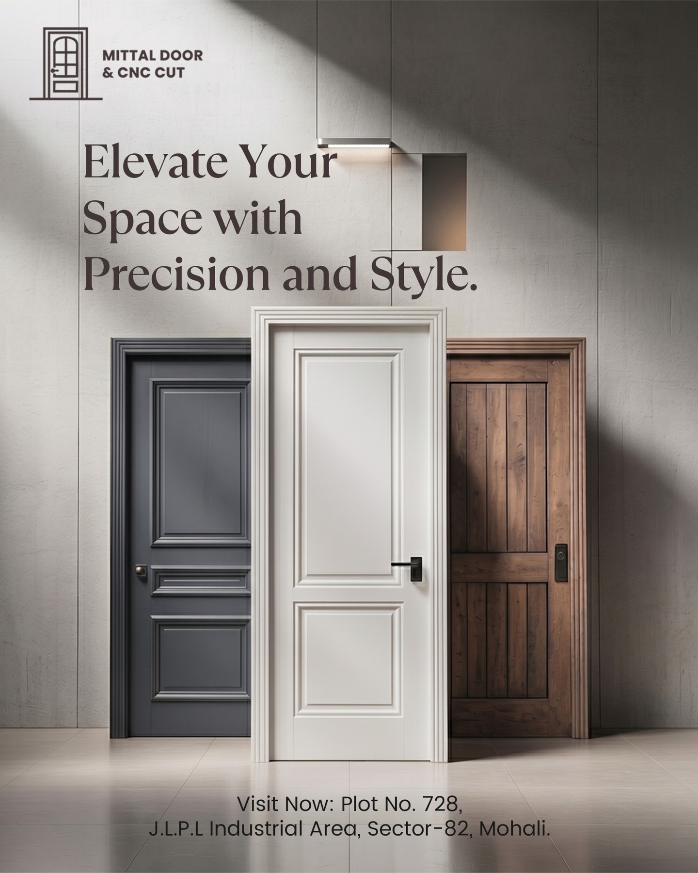 Built for every season. 🌦️ Our Chowkhats offer waterproof durability and long-lasting strength without compromising on safety. Choose a lead-free, secure foundation for your home.
.
.
#MittalDoors #Chowkhat #HomeConstruction #WeatherProof #BuildingMaterials #MohaliRealEstate #ArchitectureIndia #Durability #InteriorDesign #LuxuryDoors #PremiumLiving