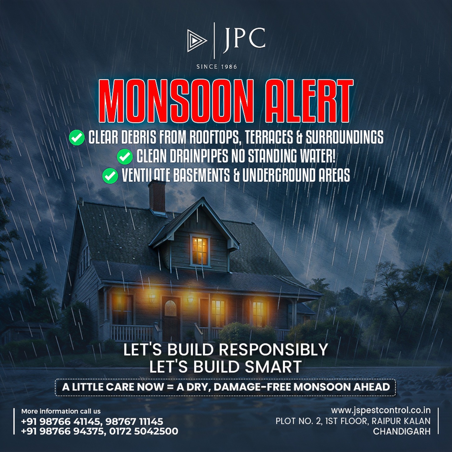 💦🏠 Say Goodbye to Leaky Roofs with JS Pest Control!
Protect your home from water damage with our expert roof proofing solutions. At JS Pest Control, we seal your roof with high-performance coatings that stop leaks and keep your home dry all year round.

✅ 100% Leak Protection
✅ Long-Lasting Waterproofing
✅ Fast & Professional Service

Book your roof proofing service today and enjoy a worry-free monsoon! 🌧️
📞 Call or DM us now!

#JSRoofProofing #LeakFreeRoof #WaterproofingExperts #SafeAndDryHome