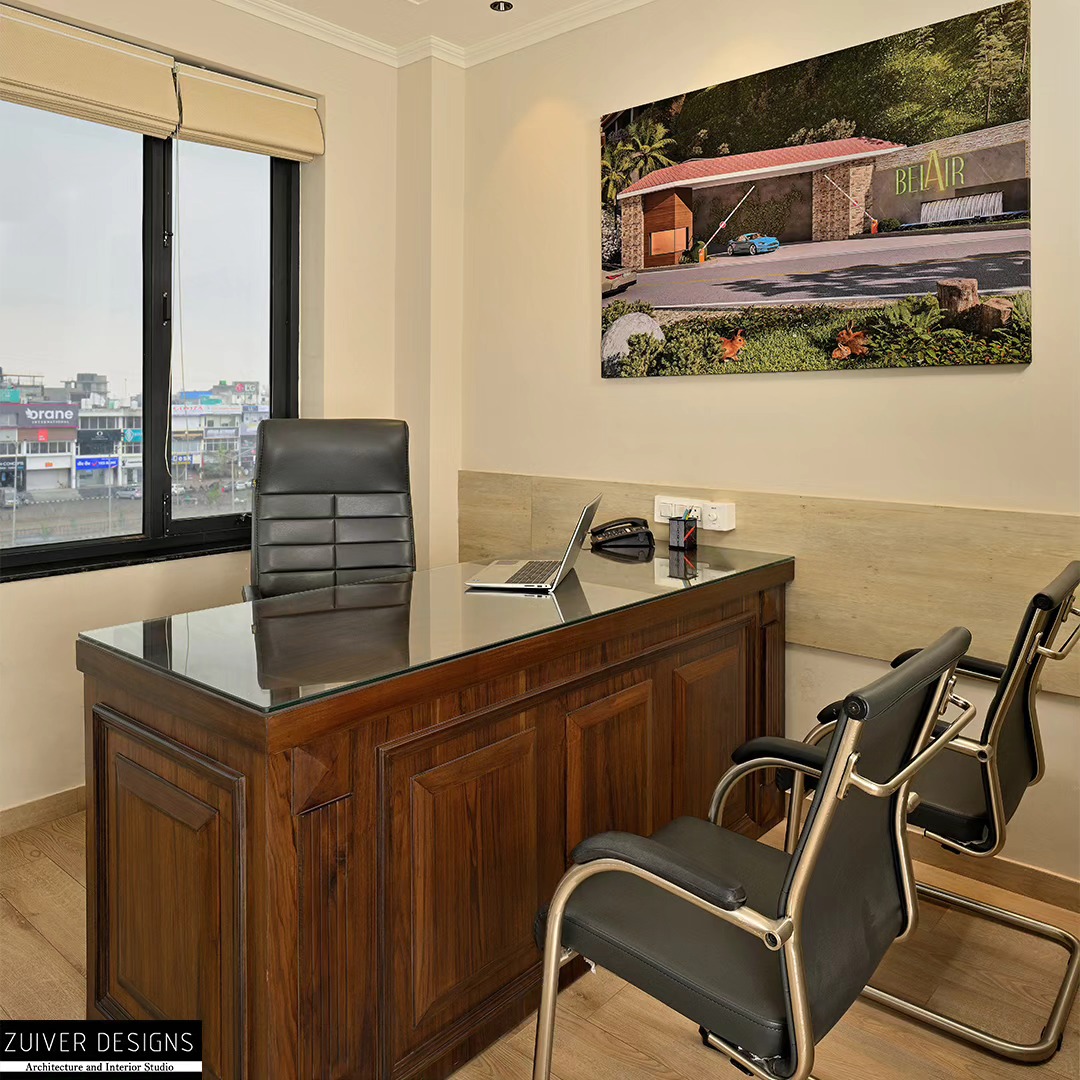 "Embrace sophistication with our most recent endeavour! 🏢✨ 
This  real estate office in Aerocity Mohali, designed by Zuiver Designs, radiates timeless charm. 
Every element, from the classic wall mouldings to the elaborate waffle ceiling, oozes refinement. 
 Welcome to a place where comfort and luxury mix! 

#ClassicalCharm #RealEstateOffice #ZuiverDesigns #InteriorDesign #architectslife #archidaily #beautifulhomes #archidigestindia #elledecor #poolmagazineindia #interiorphotographyindia #interiorvideo #officeinspiration #officedesign #classicaloffice #luxury #commercial #officedesign #luxuryoffice #elegant #mohali #chandigarh #tricity