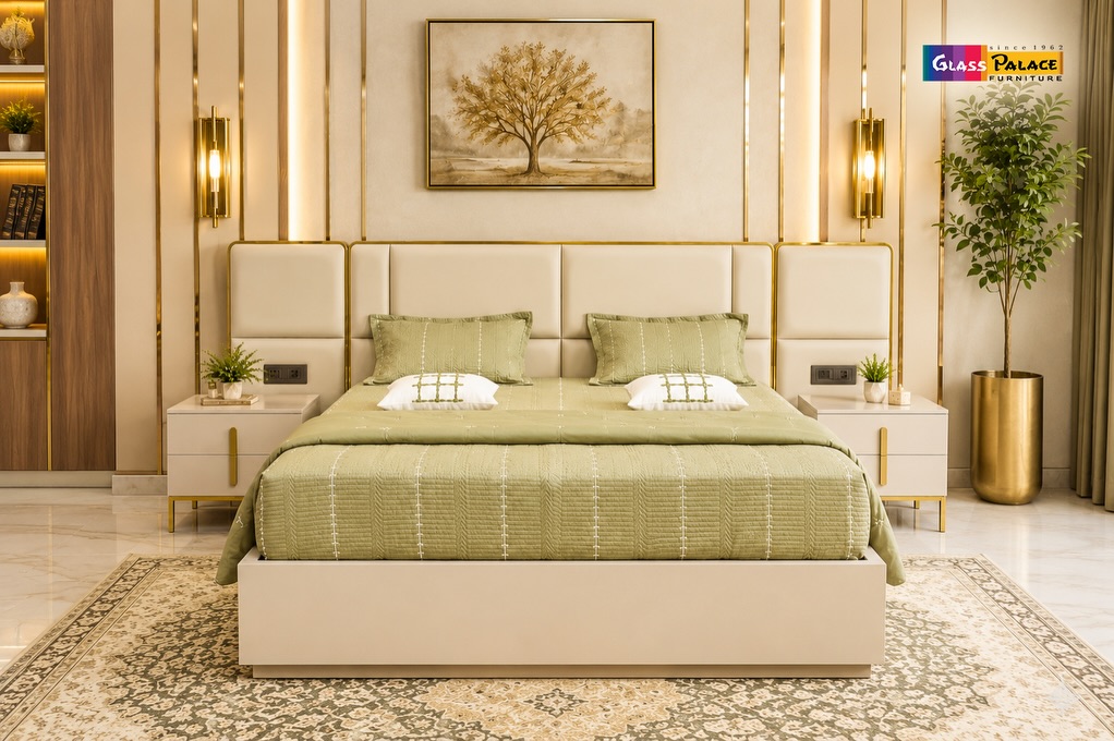 Where Luxury Meets Rest. ✨🛏️

Elevate your bedroom with a design that speaks of elegance, comfort, and timeless sophistication. Featuring a plush upholstered headboard, sleek contemporary styling, and premium finishes, this bedroom set is crafted to turn every night into a luxurious retreat.

Because the perfect day begins with the perfect bedroom.

📍 Available at all 3 Glass Palace Furniture Showrooms:

Mohali
📍 Plot No. 130, Sector 82, JLPL Industrial Area, SAS Nagar, Punjab
📞 +91 76961 11122

Dera Bassi
📍 Chandigarh–Ambala Highway, Near Toll Plaza, Dera Bassi, Punjab
📞 +91 85580 00666

Panchkula
📍 Plot No. 286, Industrial Area Phase 1, Panchkula, Haryana
📞 +91 98781 86363

Visit Glass Palace Furniture and discover premium bedroom collections designed for modern luxury and lasting comfort.

#GlassPalaceFurniture #BedroomSet #LuxuryBedroom #PremiumFurniture #DesignerFurniture ModernBedroom HomeInteriors LuxuryLiving BedroomInspiration TricityFurniture Mohali DeraBassi Panchkula