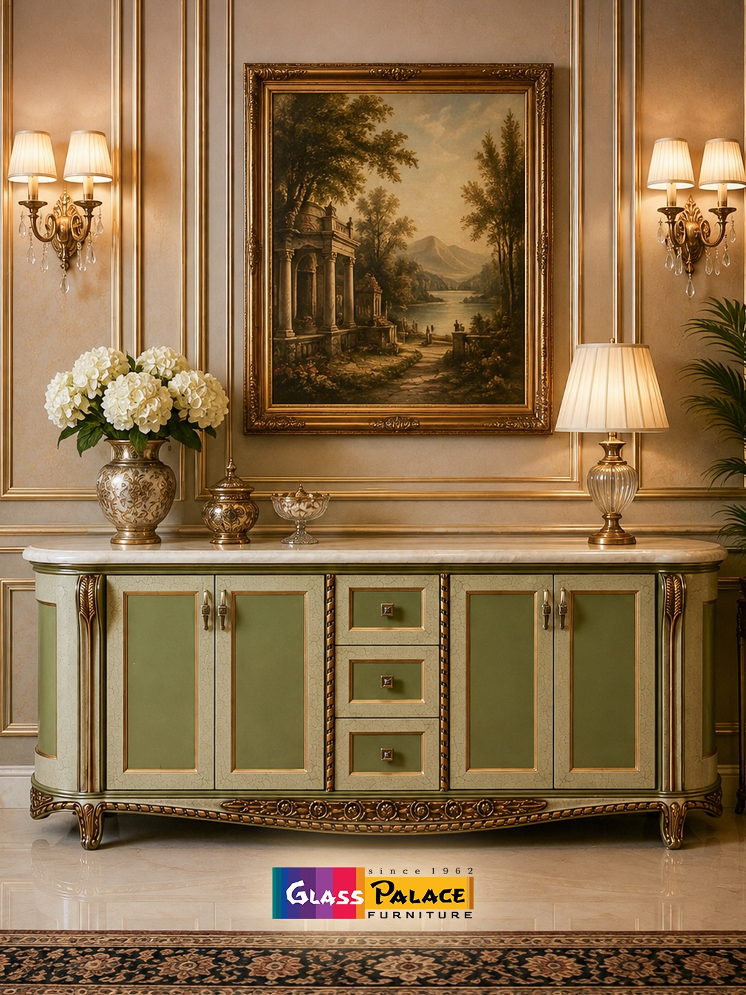 ✨ Where Classic Grandeur Meets Contemporary Elegance.

A console table that doesn’t simply fill a space—it defines it. With its ornate detailing, rich antique-inspired finish and elegant marble top, this statement piece brings a regal touch to any entrance or living space. 👑

Designed for homes that appreciate timeless craftsmanship, luxury and character.

Discover statement furniture at Glass Palace Furniture.

📍 Dera Bassi
Chandigarh–Ambala Highway, Near Toll Plaza, Punjab
📞 +91 85580-00666

📍 Mohali
Plot No. 130, Sector 82, JLPL Industrial Area, Sahibzada Ajit Singh Nagar, Punjab
📞 +91 76961-11122

📍 Panchkula
Plot No. 286, Industrial Area Phase 1, Panchkula, Haryana
📞 +91 98781-86363

#GlassPalaceFurniture #ConsoleTable #LuxuryFurniture #ClassicInteriors #LuxuryInteriors StatementFurniture HomeDecor ElegantInteriors FurnitureDesign PremiumFurniture HomeStyling TimelessDesign