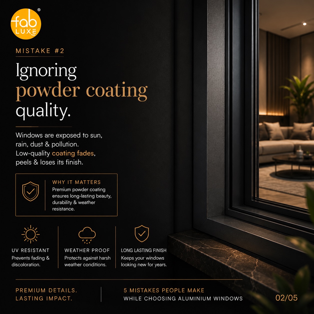 Modern homes deserve better than ordinary windows.

Most homeowners focus on interiors, marble & lighting… 
but windows impact:
• Aesthetics 
• Ventilation 
• Insulation 
• Long-term maintenance

At FABLUXE, we believe premium spaces deserve premium detailing.

📍 SCO 148-149, Panchkula Shopping Complex, Dhakoli, Zirakpur, Mohali

📞 9888819882 | 9888819822 
📩 DM us: @fabluxeindia

FABLUXE 
Premium Aluminium Windows & Slim Partitions 
Serving Chandigarh Tricity

#Fabluxe #LuxuryHomes #AluminiumWindows #ModernArchitecture #SlimPartitions