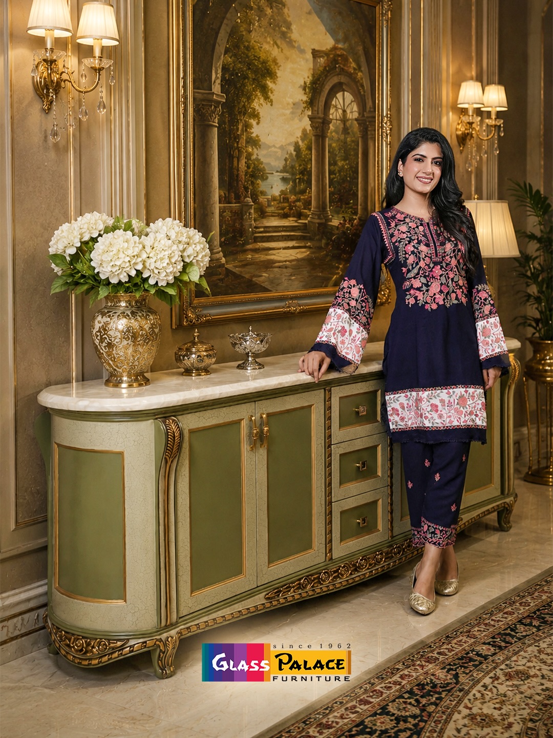 ✨ Where Classic Grandeur Meets Contemporary Elegance.

A console table that doesn’t simply fill a space—it defines it. With its ornate detailing, rich antique-inspired finish and elegant marble top, this statement piece brings a regal touch to any entrance or living space. 👑

Designed for homes that appreciate timeless craftsmanship, luxury and character.

Discover statement furniture at Glass Palace Furniture.

📍 Dera Bassi
Chandigarh–Ambala Highway, Near Toll Plaza, Punjab
📞 +91 85580-00666

📍 Mohali
Plot No. 130, Sector 82, JLPL Industrial Area, Sahibzada Ajit Singh Nagar, Punjab
📞 +91 76961-11122

📍 Panchkula
Plot No. 286, Industrial Area Phase 1, Panchkula, Haryana
📞 +91 98781-86363

#GlassPalaceFurniture #ConsoleTable #LuxuryFurniture #ClassicInteriors #LuxuryInteriors StatementFurniture HomeDecor ElegantInteriors FurnitureDesign PremiumFurniture HomeStyling TimelessDesign