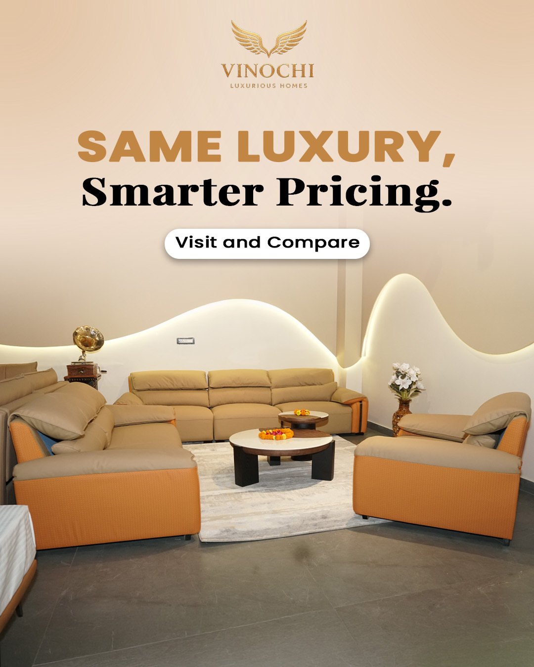 Up to 30% less… and still feels like you paid for the best.
That’s the Vinoci difference.
You don’t compromise on comfort, design, or finish
You just stop overpaying for it.
See it for yourself. Sit on it. Feel it. Compare it.
You’ll get it instantly.

📍 Plot no. 501, Sector 82, JLPL Industrial Area, Mohali
 📞 077430-00978

 [luxury furniture Mohali, premium sofas India, affordable luxury furniture, Vinoci furniture, modern living room sofa, high quality furniture Punjab, luxury at better price, home interiors Mohali]