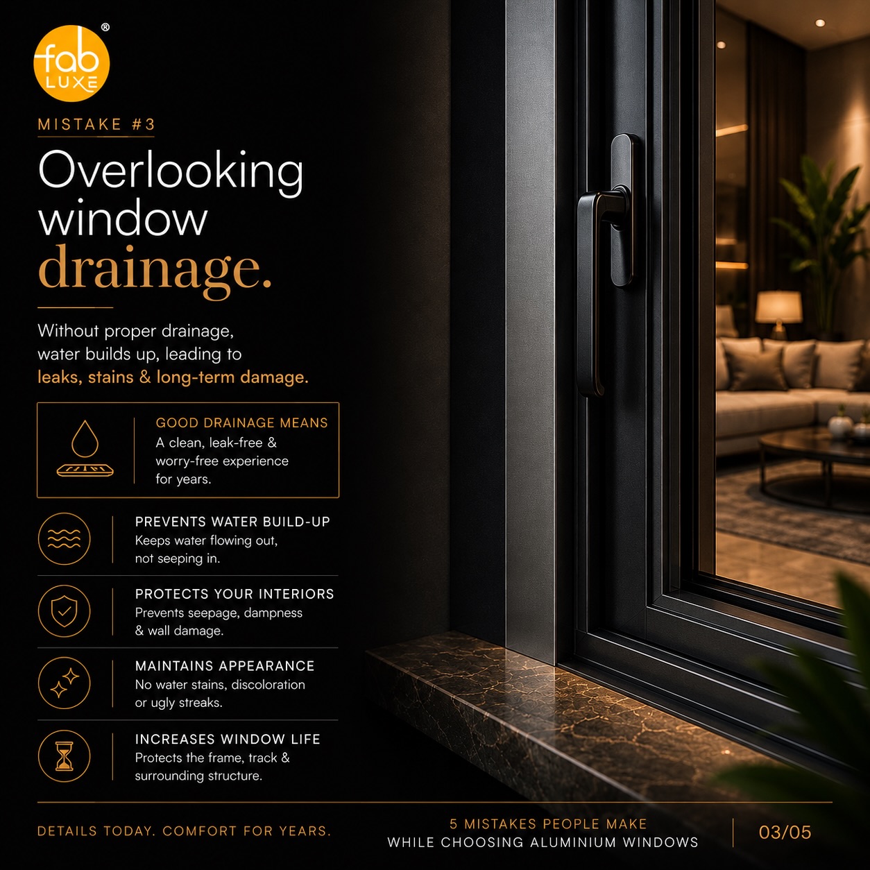 Modern homes deserve better than ordinary windows.

Most homeowners focus on interiors, marble & lighting… 
but windows impact:
• Aesthetics 
• Ventilation 
• Insulation 
• Long-term maintenance

At FABLUXE, we believe premium spaces deserve premium detailing.

📍 SCO 148-149, Panchkula Shopping Complex, Dhakoli, Zirakpur, Mohali

📞 9888819882 | 9888819822 
📩 DM us: @fabluxeindia

FABLUXE 
Premium Aluminium Windows & Slim Partitions 
Serving Chandigarh Tricity

#Fabluxe #LuxuryHomes #AluminiumWindows #ModernArchitecture #SlimPartitions