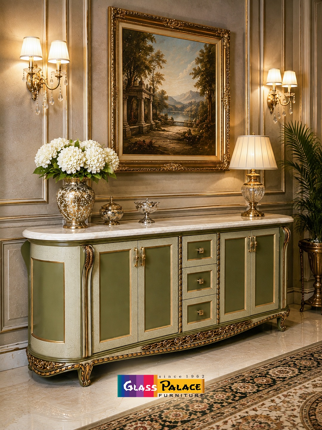 ✨ Where Classic Grandeur Meets Contemporary Elegance.

A console table that doesn’t simply fill a space—it defines it. With its ornate detailing, rich antique-inspired finish and elegant marble top, this statement piece brings a regal touch to any entrance or living space. 👑

Designed for homes that appreciate timeless craftsmanship, luxury and character.

Discover statement furniture at Glass Palace Furniture.

📍 Dera Bassi
Chandigarh–Ambala Highway, Near Toll Plaza, Punjab
📞 +91 85580-00666

📍 Mohali
Plot No. 130, Sector 82, JLPL Industrial Area, Sahibzada Ajit Singh Nagar, Punjab
📞 +91 76961-11122

📍 Panchkula
Plot No. 286, Industrial Area Phase 1, Panchkula, Haryana
📞 +91 98781-86363

#GlassPalaceFurniture #ConsoleTable #LuxuryFurniture #ClassicInteriors #LuxuryInteriors StatementFurniture HomeDecor ElegantInteriors FurnitureDesign PremiumFurniture HomeStyling TimelessDesign