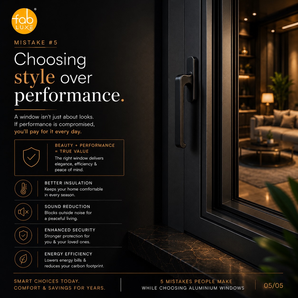 Modern homes deserve better than ordinary windows.

Most homeowners focus on interiors, marble & lighting… 
but windows impact:
• Aesthetics 
• Ventilation 
• Insulation 
• Long-term maintenance

At FABLUXE, we believe premium spaces deserve premium detailing.

📍 SCO 148-149, Panchkula Shopping Complex, Dhakoli, Zirakpur, Mohali

📞 9888819882 | 9888819822 
📩 DM us: @fabluxeindia

FABLUXE 
Premium Aluminium Windows & Slim Partitions 
Serving Chandigarh Tricity

#Fabluxe #LuxuryHomes #AluminiumWindows #ModernArchitecture #SlimPartitions