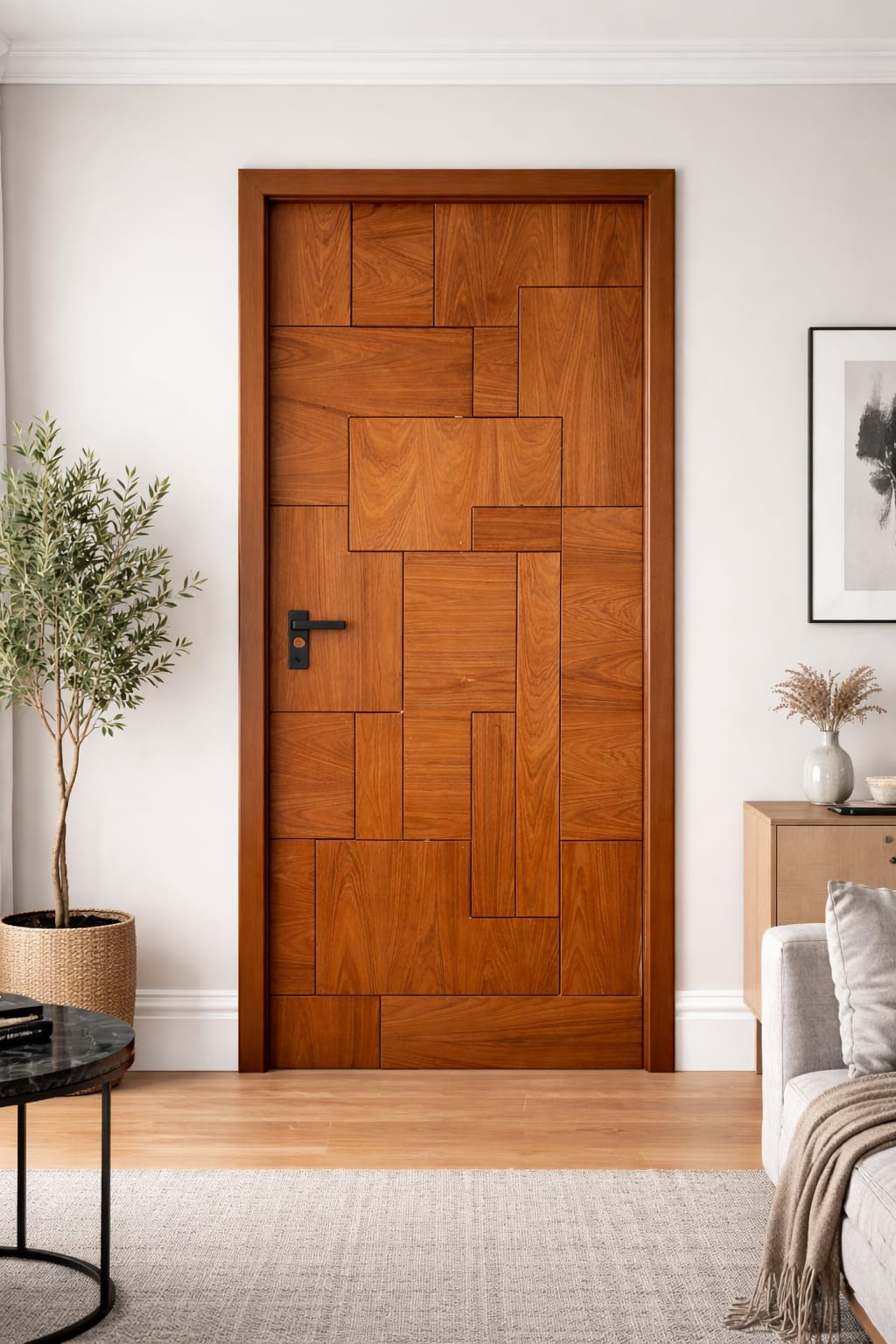 Geo craft wooden doors