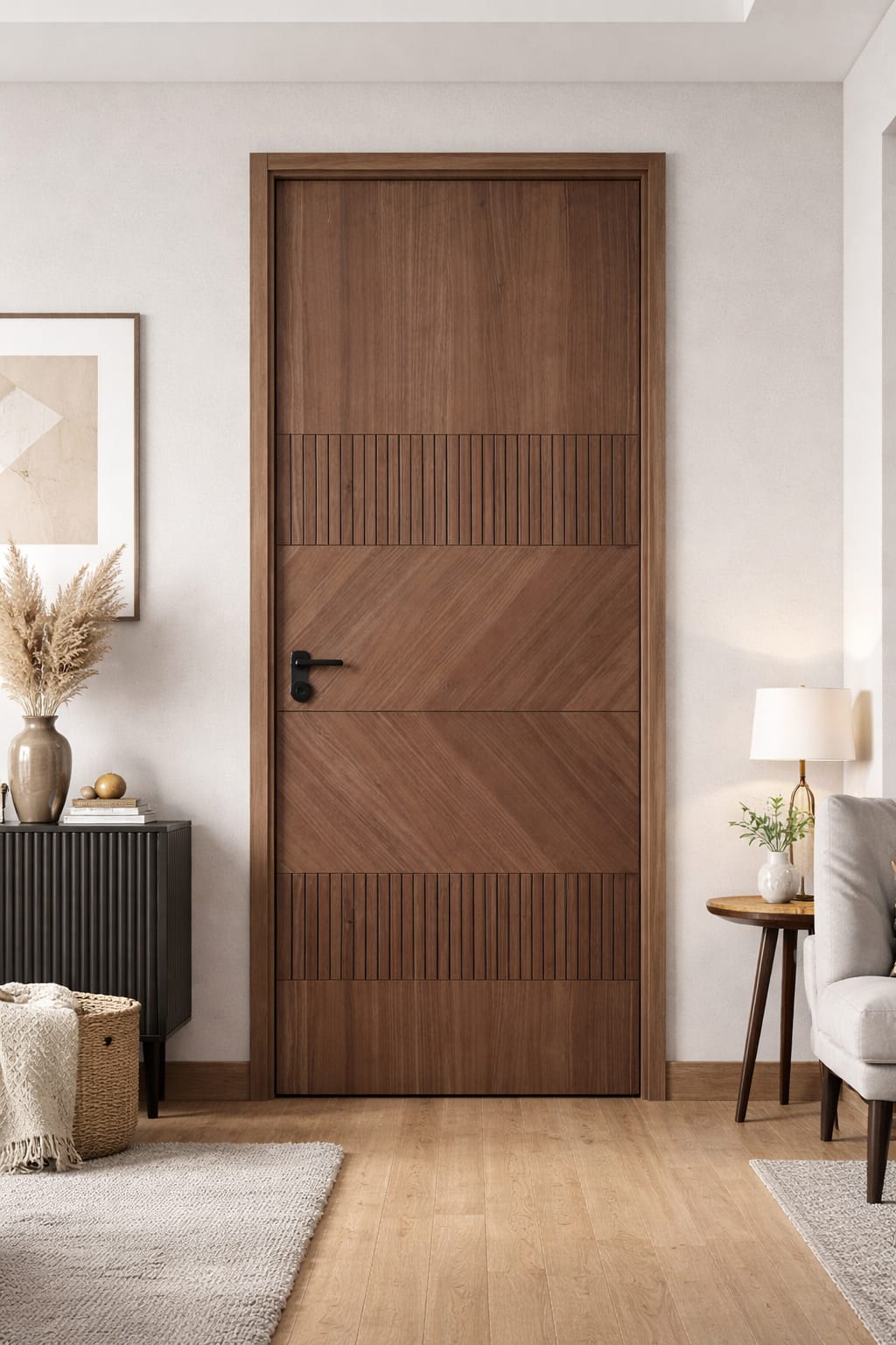 Teak venner door