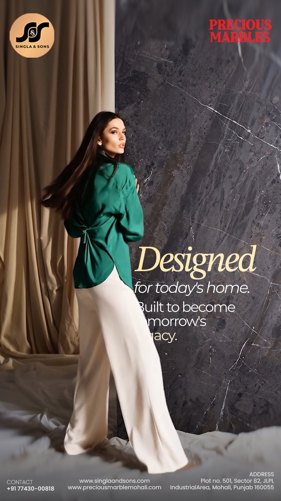 Designed for today's home.
Built for the stories that follow.

The best spaces aren't created for a season. They're created to be lived in, admired, and passed on.

Discover premium marble, granite, and surfaces that bring together timeless design, lasting strength, and exceptional value.

Visit Precious Marbles and choose a legacy, not just a material.

?? Plot No. 501, Sector 82, JLPL Industrial Area, Mohali
?? 077430-00978
?? www.preciousmarblemohali.com

[Italian marble Mohali, luxury marble showroom, premium granite Punjab, designer stone slabs, timeless home interiors, luxury surfaces India, valuable marble at good price, premium stone collection, marble and granite Mohali]

@156444670308443