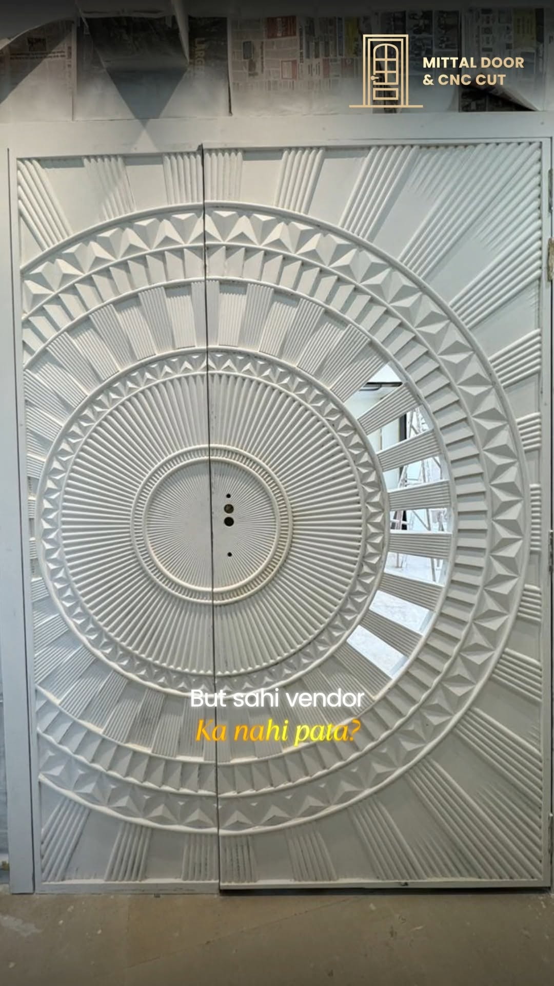 Make a statement before anyone even steps inside. ?????

Why settle for standard doors when you can have a geometric masterpiece? This complete CNC-routed door features exceptional design depth, highlighted by a premium PU paint finish. We provide fully finished, ready-to-install options so that building your dream home remains completely hassle-free from start to finish.
.
#MittalDoors #MainDoorDesign #CNCDesign #PUPaint #LuxuryEntryway #HomeConstruction #InteriorInspiration #MohaliRealEstate #GrandEntrance #ArchitectureIndia