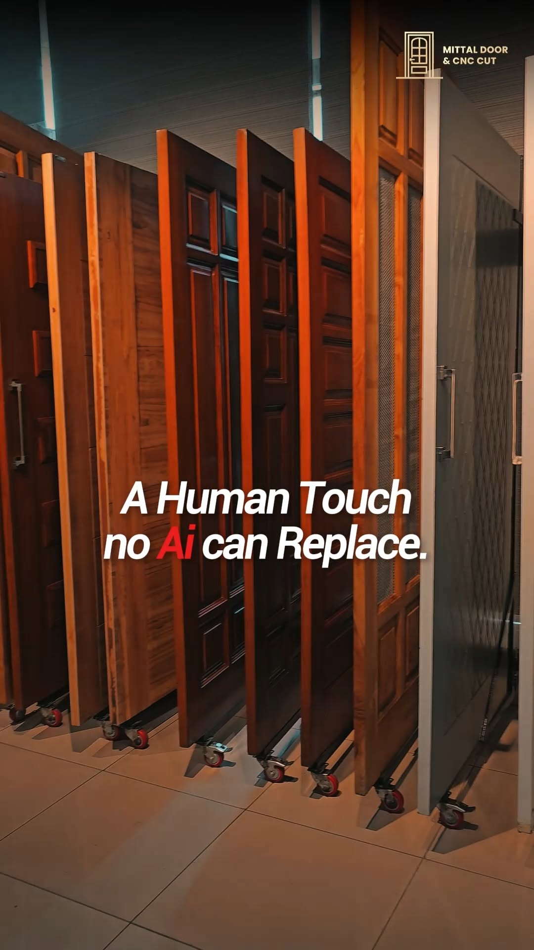 Machines give us precision, but it's the human eye that delivers perfection. 

There is a unique warmth, texture, and character that only hand-finished work can bring to your home's entrance. When you choose us, you aren't just buying a door-you're investing in a product crafted with true dedication.
.
#MittalDoors #HumanCraftsmanship #WoodCarving #InteriorDesign #MainDoorDesign #LuxuryHomes #HandCrafted #ArchitectureInspiration #MohaliRealEstate #PremiumQuality