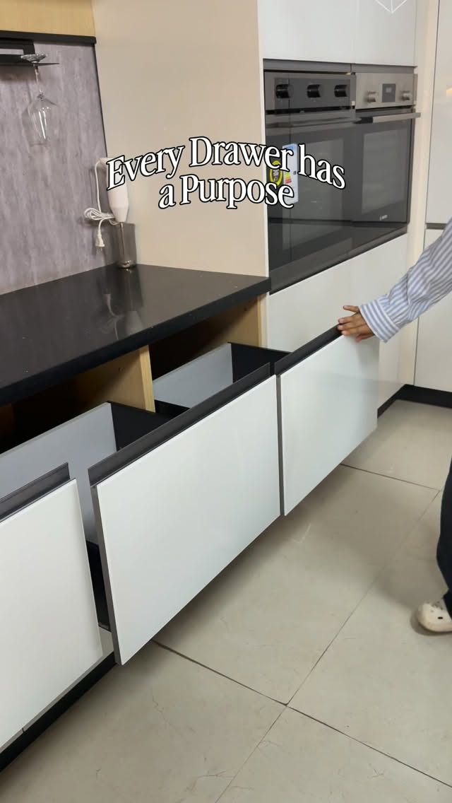 Every drawer in kitchen serves it's own purpose????

.
(modular kitchen, India, luxury kitchen design, smart storage kitchen, modern home interiors, kitchen transformation, home, upgrade ideas, interior design trends, premium kitchen, trending, viral, reel, explore page, trending song, home improvement tips, interiors, interior design, house kitchens, new kitchens, luxury, tricity)

.
#viral #trending #reels #explore #kitchen