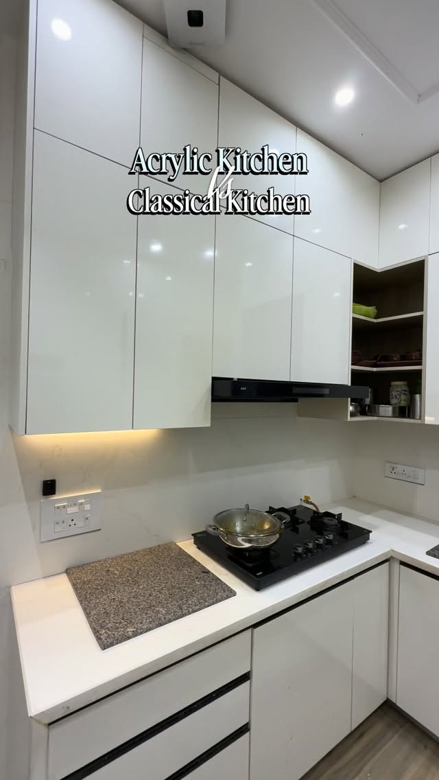 The difference between how a acrylic kitchen looks and how a classical kitchen looks ??

.
(modular kitchen, India, luxury kitchen design, smart storage kitchen, modern home interiors, kitchen transformation, home, upgrade ideas, interior design trends, premium kitchen, trending, viral, reel, explore page, trending song, home improvement tips, interiors, interior design, house kitchens, new kitchens, luxury, tricity)

.
#viral #reels #trending #explore #kitchen