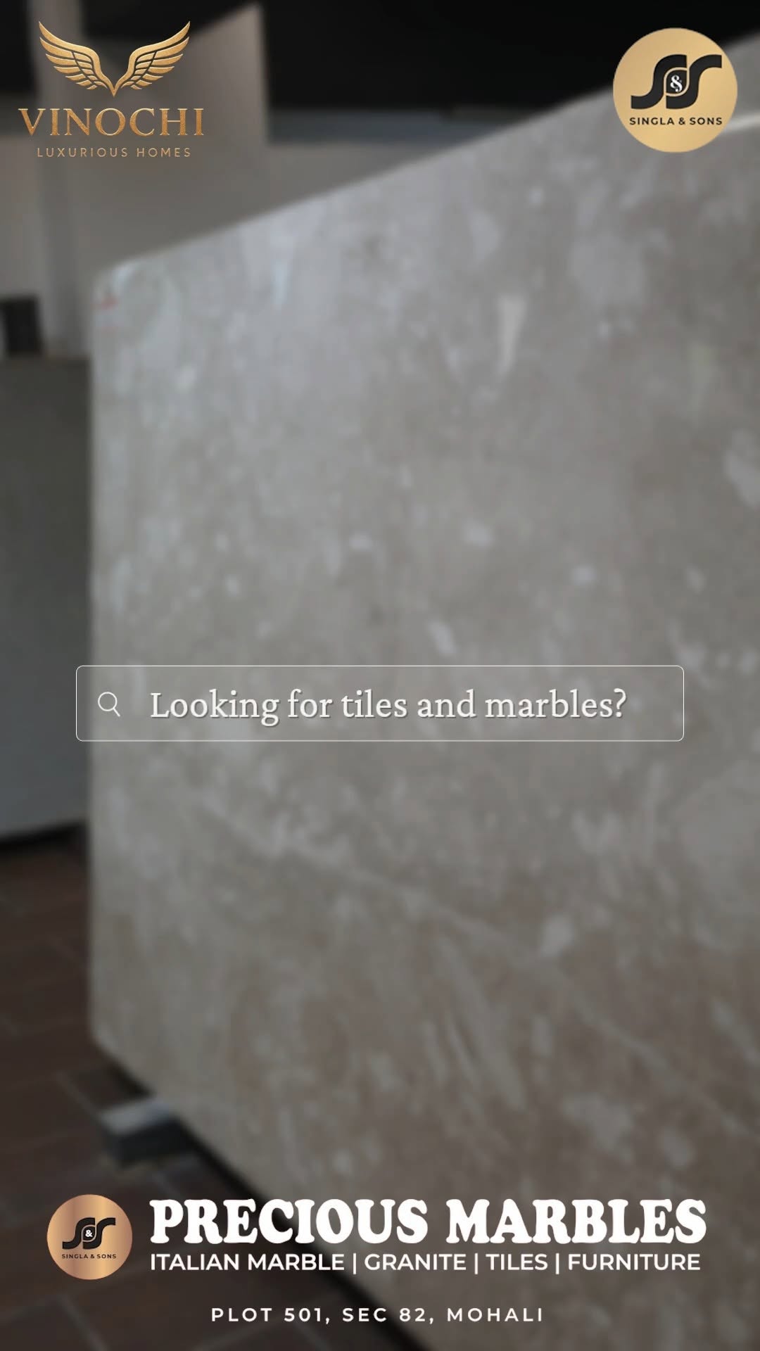 Looking for premium tiles and marbles? ?

Create spaces that stand out with premium tiles, luxurious marbles, designer wall panels, and elegant interior solutions. From modern homes to commercial spaces, our collection combines timeless design with durability, moisture resistance, and lasting quality.

Visit Precious Marbles and find the perfect surface for every corner of your dream space.

?? Plot 501, Sector 82, JLPL Industrial Area, Mohali
?? 077430 00978

#PremiumTiles #LuxuryMarbles #DesignerInteriors #TimelessDesign #PreciousMarbles

premium tiles Mohali, premium marbles Mohali, luxury tiles, imported marble, designer wall panels, luxury interiors, interior solutions, moisture resistant tiles, termite proof panels, premium flooring, home renovation, timeless design, luxury living, Precious Marbles