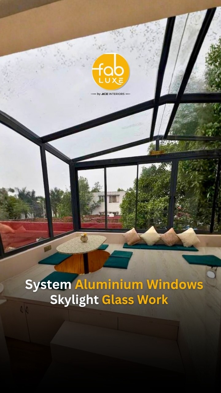 System Aluminium Windows & Skylight Glass Work | Clovyr Café, Sector 16, Chandigarh ✨

A perfect blend of aesthetics and functionality — completed by FabLuxe for clovyr.in café, in collaboration with *@moredesignschd.*
The requirement was a covered yet visually open space, and we delivered it with system aluminium windows and skylight glass work for maximum light, durability, and a premium finish.

Executed with precise fitting, clean detailing, and high-quality materials, giving the café a beautiful, modern look.

📞 9888819844 | 9888819822

#AluminiumWindows #SkylightGlass #CafeProject #Chandigarh #SystemAluminium GlassWork FabLuxe