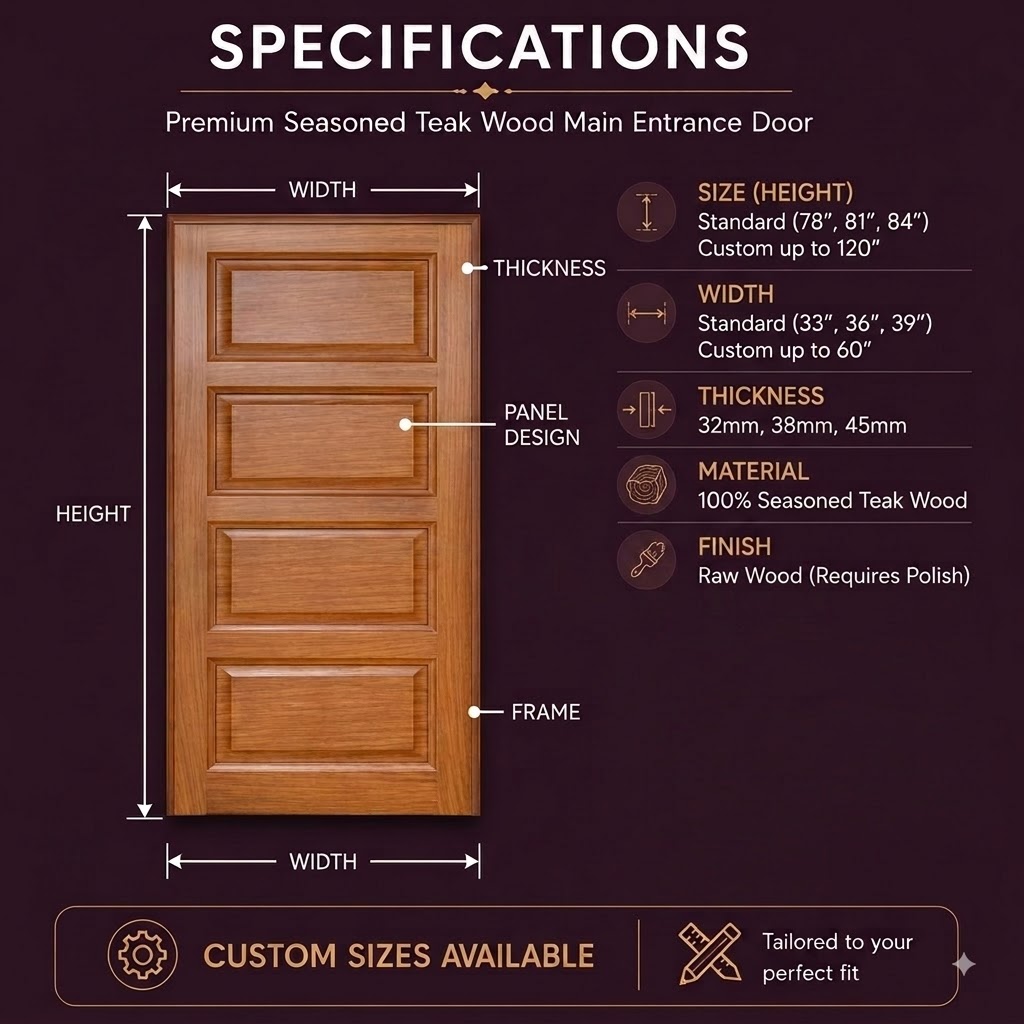 Teak Main Entrance Door — image 8