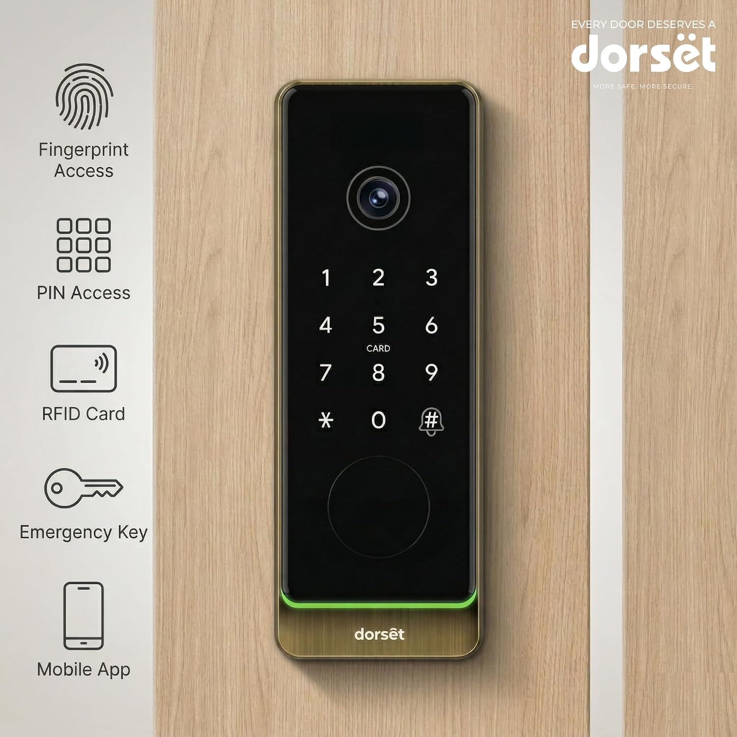 DG 905 Digital Rim Lock with 5-in-1 Access Dorset — image 3