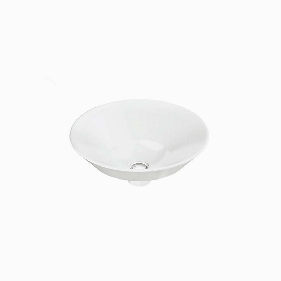 Conical Bell™ 41.3 cm round vessel bathroom sink with glazed underside, no — image 2