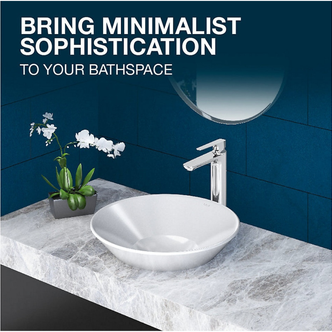 Conical Bell™ 41.3 cm round vessel bathroom sink with glazed underside, no — image 9