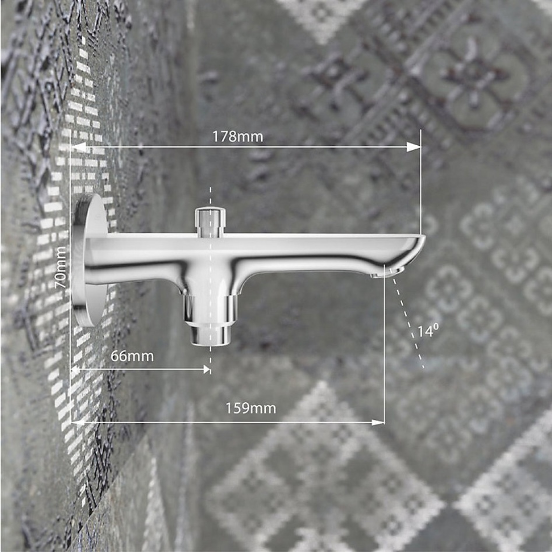 Aleo™ Wall-mount bath spout with diverter — image 4