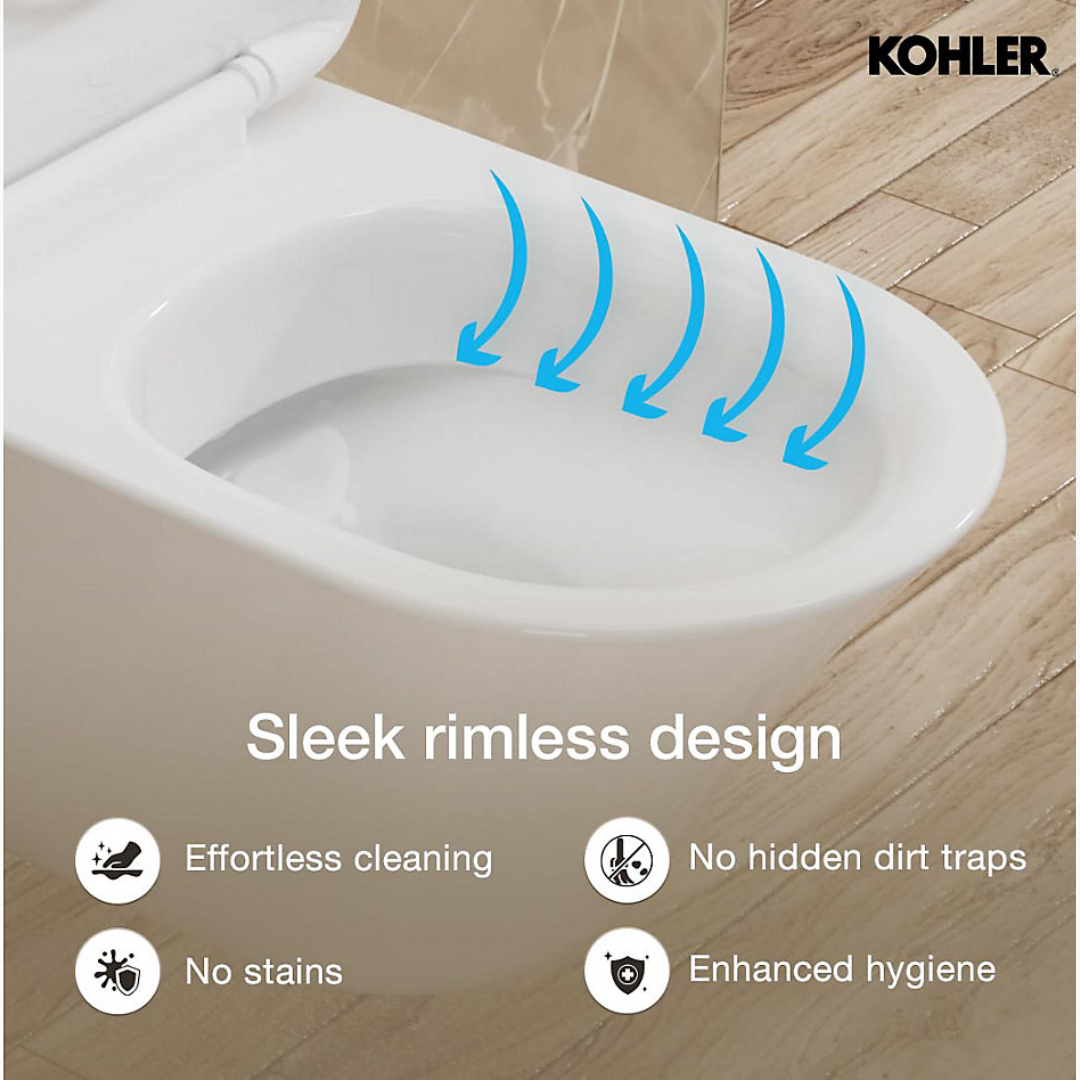 Vive wall hung toilet bundle in White — image 3