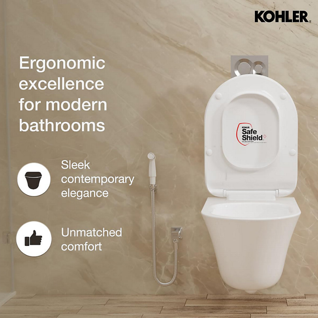 Vive wall hung toilet bundle in White — image 6