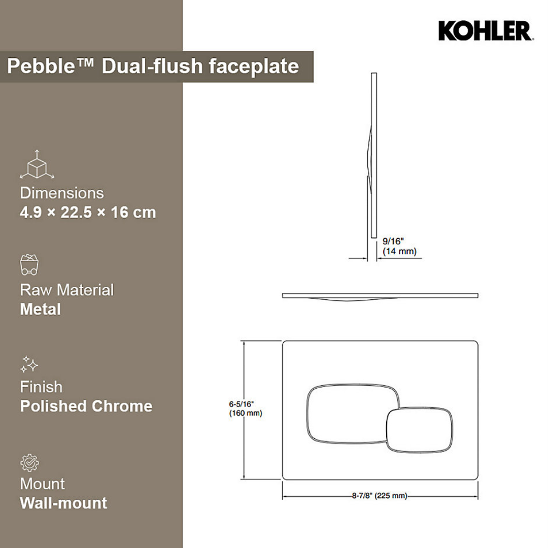 Pebble™ Dual-flush faceplate — image 6