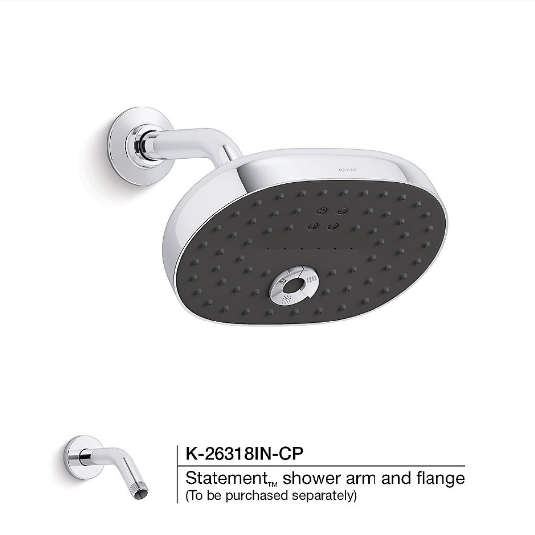 Statement™ Oblong three-function 20.2 cm showerhead, 9.5 lpm — image 10
