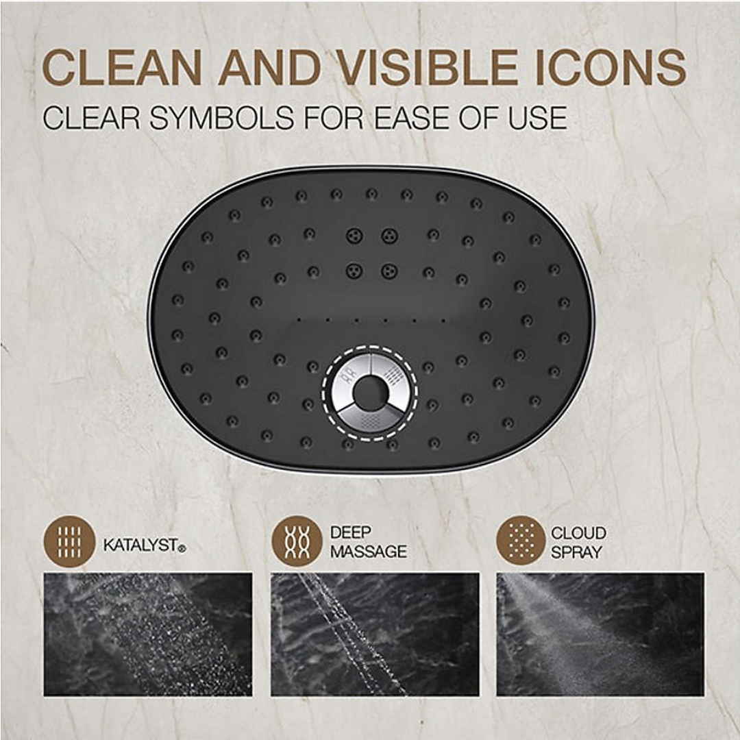 Statement™ Oblong three-function 20.2 cm showerhead, 9.5 lpm — image 5